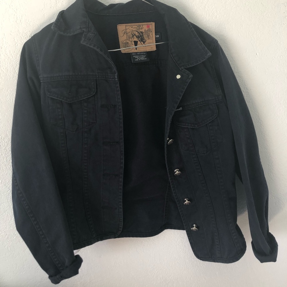 Navy blue jean jacket